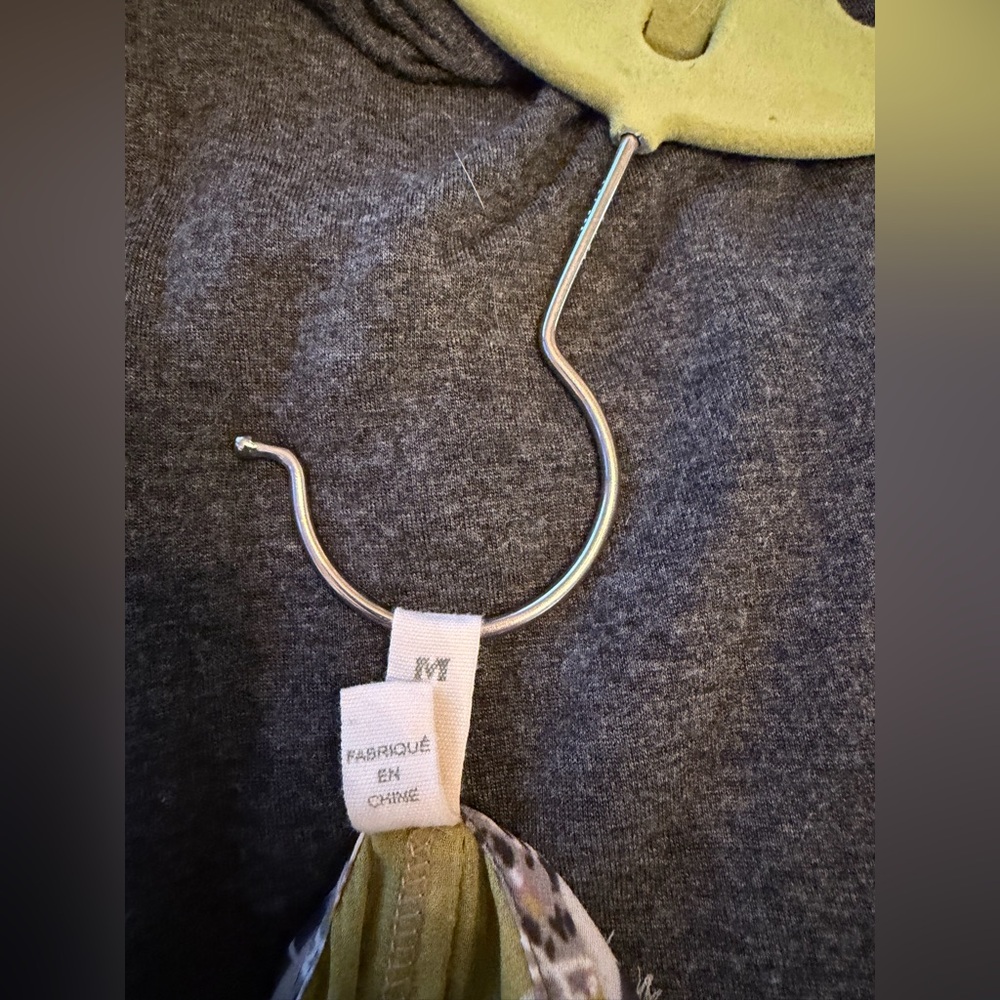 Anthropologie Timy Charcoal Top with Patterned Sleeves - Picture 11 of 12